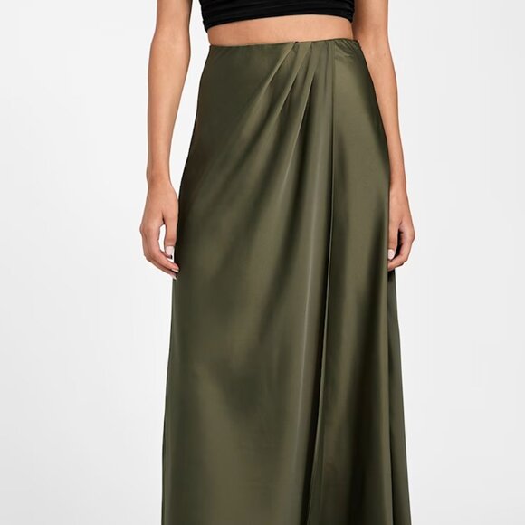 Satin Wrap Skirt - Picture 1 of 3